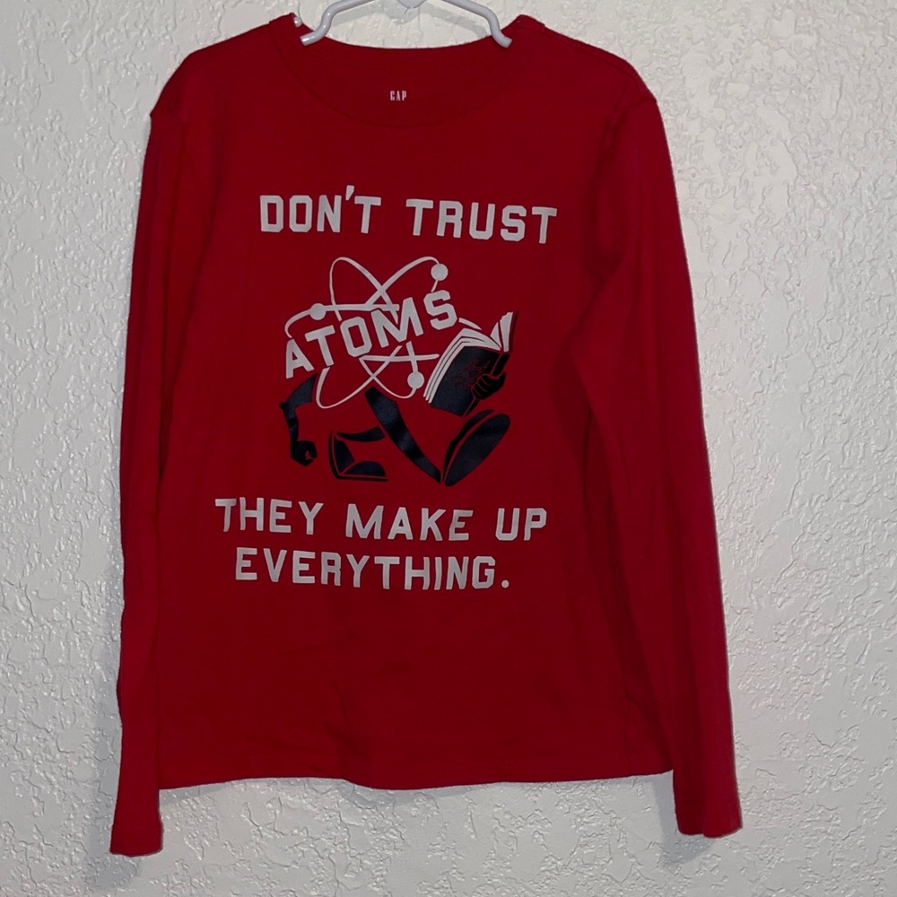 GAP Vibrant Red Graphic Long Sleeve Tee
